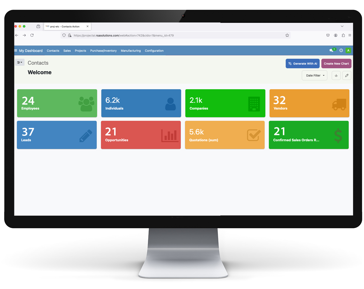 proj-etc AI - CMS ERP -- Main Dashboard