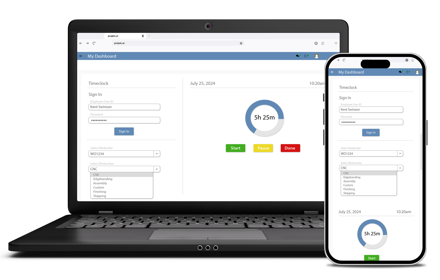 proj-etc AI - CMS ERP -- MES Timeclock